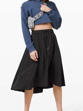 lululemon athletica Black Midi Drawstring Skirt 4